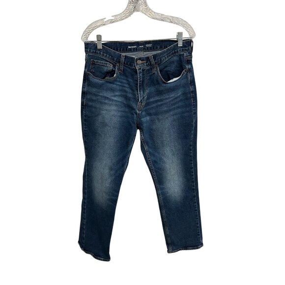Old Navy Mens Straight Built In Flex Medium Wash Jeans SZ 32x30 - Picture 1 of 7